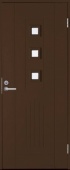 Теплая входная дверь SWEDOOR by Jeld-Wen Basic B0060, коричневая (цвет RR32), М9x21, Правая