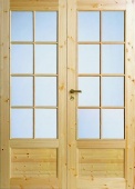 Дверь сосновая SWEDOOR by Jeld-Wen Tradition 55, двустворчатая, M13x21, Правая, Сосна белый лак
