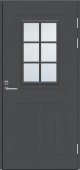 Теплая входная дверь SWEDOOR by Jeld-Wen Function F1848 W71 темно-серая (цвет RR23) с замком LC200,  90 x 210,  Правая