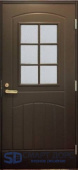 Теплая входная дверь SWEDOOR by Jeld-Wen Function F2000 W71, коричневая (цвет RR32),  М10x21,  Правая