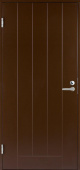 Теплая входная дверь SWEDOOR by Jeld-Wen Basic B0010 с замком ASSA 8765, коричневая (цвет RR32), M10x21, Левая