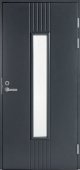 Теплая входная дверь SWEDOOR by Jeld-Wen Function F2050 W28, серая (цвет RR23),  М9x21,  Левая