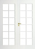  Дверь белая массивная SWEDOOR by Jeld-Wen Craft 105, двустворчатая, M15(705+715)х21, Белый NCS S 0502-Y