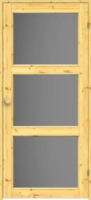 Дверь SWEDOOR by Jeld-Wen Sauna Retro SL33, серое стекло, коробка и ручка сосна