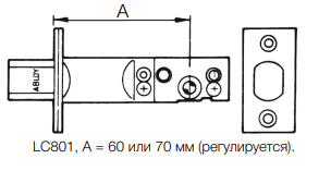 Врезной замок в комплекте с цилиндром ABLOY® ME155 (c LC801)