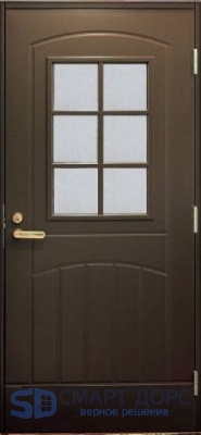 Теплая входная дверь SWEDOOR by Jeld-Wen Function F2000 W71 Eco, коричневая (цвет RR32)