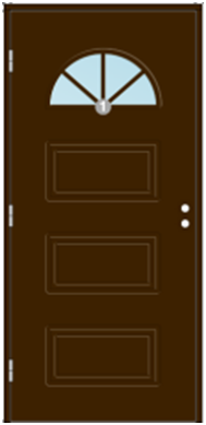 Duved KASKI со стеклом, Коричневая, 10*21, ЛЕВАЯ, 8765 