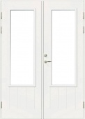 Дверь входная террасная SWEDOOR by Jeld-Wen PO1894 W16, двустворчатая, M15x21, Правая, Белый NCS S 0502-Y