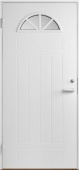 Теплая входная дверь SWEDOOR by Jeld-Wen Basic B0050, белая,  М9x21,  Правая