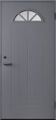 Теплая входная дверь SWEDOOR by Jeld-Wen Basic B0050, темно-серая (RR23) М9x21,  Правая