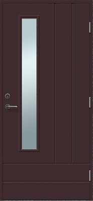 Теплая входная дверь Viljandi EU Basic B0034, коричневая