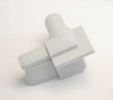 Уголок для уплотнителя для дверных коробок Kaski силиконовый серый 1 шт дверей UO