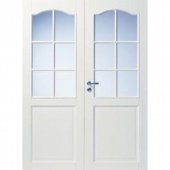 Дверь белая массивная SWEDOOR by Jeld-Wen Craft 111, двустворчатая М15(705+715)х21,  Правая