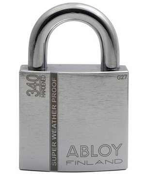 Навесной замок Abloy (Аблой) PLI340, дужка 10 мм, 25 мм, с уплотнительными кольцами