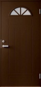 Теплая входная дверь SWEDOOR by Jeld-Wen Basic B0050, коричневая (цвет RR32),  М9x21,  Правая