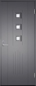 Теплая входная дверь SWEDOOR by Jeld-Wen Basic B0060, темно-серая (цвет RR23),  М9x21,  Левая