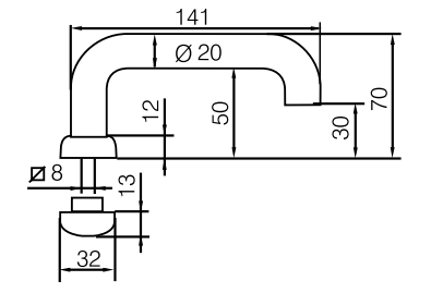 Ручка ABLOY EXIT EH060 PRESTO 3-20/0630 внутренняя с защищенным щитком снаружи
