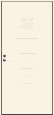 Теплая входная дверь SWEDOOR by Jeld-Wen Character Numerus Eco, М10x21, Правая