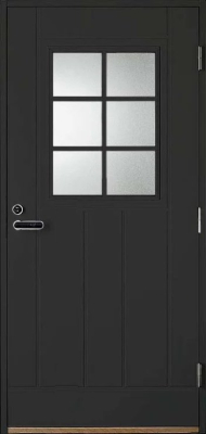 Дверь входная Kaski VO2_6RX, тёмно-серая + VAL565SETC (Ручка и цилиндр в комплекте)