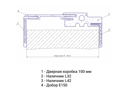 Наличник телескопический 70x42 мм