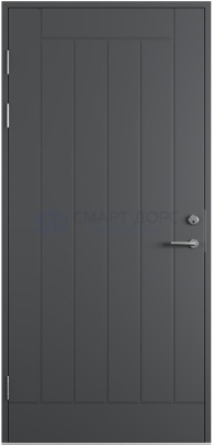  Дверь наружная деревянная ScanDo 01, темно-серая, 10*21, левое