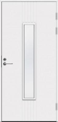 Теплая входная дверь SWEDOOR by Jeld-Wen Function F2050 W28 белая с замком LC200