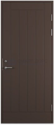  Дверь наружная деревянная ScanDo 01, темно-коричневая, 9*21, правое