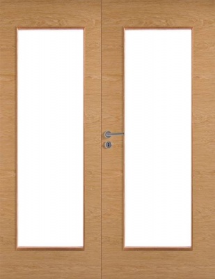 Дверь массивная шпонированная SWEDOOR by Jeld-Wen Stable 410, двустворчатая