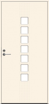 Теплая входная дверь SWEDOOR by Jeld-Wen Character Dots Eco, М10x21, Правая