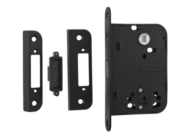 Корпус магнитного замка NFD2014M_BL для межкомнатной двери в черном цвете