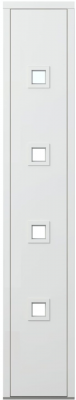 Стационарная боковая створка KASKI VLK1, М4х21, Белый NCS S 0502-Y