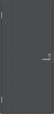 BASIC B0010, Глухая, Темно-серая NCS S 7502 -B, 9*21, ЛЕВАЯ, замок LC102