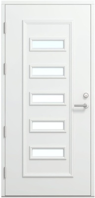 Дверь входная Kaski Puskuuri, Белый NCS S 0502-Y, M10x21, Левая