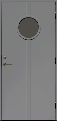 Hemavan (HM10GR) KASKI со стеклом, Серая RR23, 10*21, ПРАВАЯ, замок ASSA 8765 