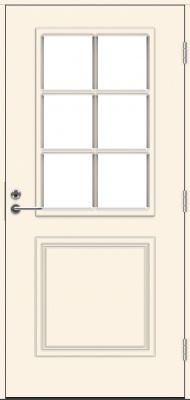 Теплая входная дверь SWEDOOR by Jeld-Wen Classic Smetana Eco, M10x21, Правая