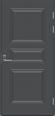  Теплая входная дверь 1850 RUS тёмно-серая, Тёмно-серый NCS S 7502-B*, M9x21, Правая
