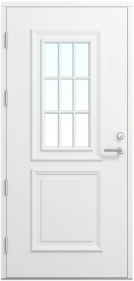 Дверь входная Kaski Kropsu, Белый NCS S 0502-Y, M10x21, Левая