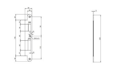 Запорная (ответная планка) планка Abloy EA328