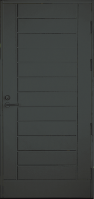  Дверь входная Kaski UO6 Thermo, серая, M9x21, Правая