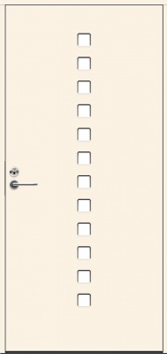 Теплая входная дверь SWEDOOR by Jeld-Wen Character Pixel Eco, М10x21, Правая