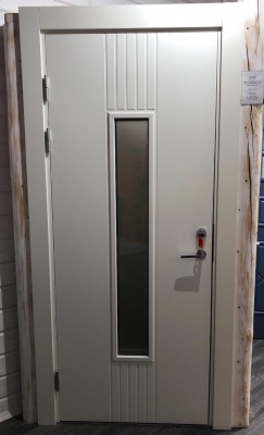 Теплая входная дверь SWEDOOR by Jeld-Wen Function F2050 W28 белая с замком LC200, М9*21, левая