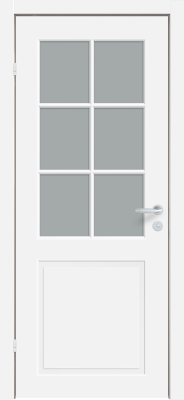  Дверь белая филенчатая Nord Fin Doors 2, Белый NCS S 0502-Y, M10x21, Левая