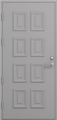 Дверь входная Kaski Roytta, Белый NCS S 0502-Y, M10x21, Левая