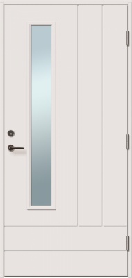 Теплая входная дверь Viljandi EU Basic B0034, белая, M9x21, Правая