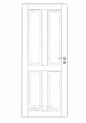 Дверь Nord Fin Doors модель 122, Белый NCS S 0502-Y, M10x21, левая
