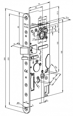 Замок электромеханический Abloy PE592 для двустворчатых дверей запасных выходов