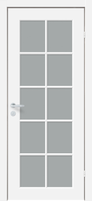 Дверь белая филенчатая Nord Fin Doors 20, Белый NCS S 0502-Y, M9x21, Универсальная