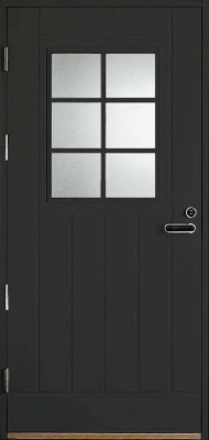 UOL1 (L1T09GL) Thermo KASKI со стеклом, Серая RR23 9*21, ЛЕВАЯ, замок  8765