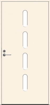 Теплая входная дверь SWEDOOR by Jeld-Wen Character Beat Eco, М10x21, Правая, Белый NCS S 0502-Y
