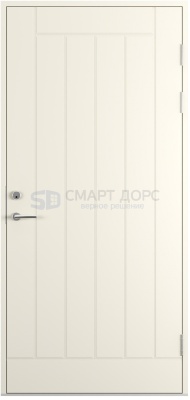  Дверь наружная деревянная ScanDo 01, белая, 10*21, правое